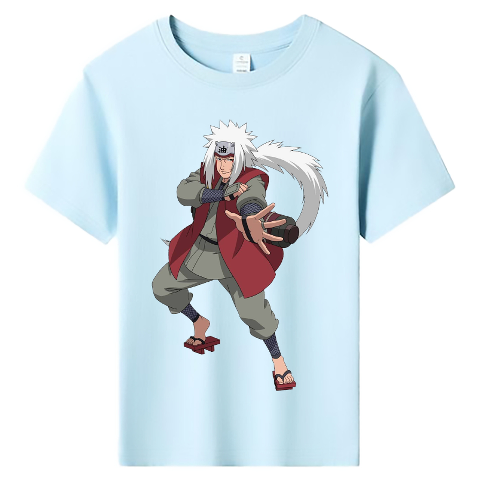 （画像用） NARUTO -ナルト- 自来也（じらいや） Jiraiya 綿100％キッズTシャツ（フロントプリント）